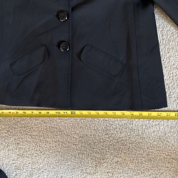Anne Klein Lined Black Button Suit Blazer Jacket | Women's 6 - Picture 10 of 11